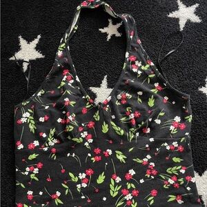 Floral halter top